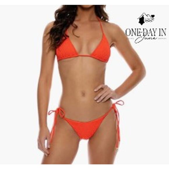 CharmLeaks Triangle Tie Side Bikini Swimsuit Size M - Picture 1 of 5